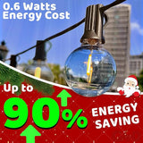 10FT LED Outdoor String Lights - Waterproof Patio Lights Shatterproof G40 Edison Globe Bulb, Connectable Hanging | Lumora