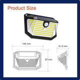 (2 Pack) Solar Wall Lights Outdoor, 202PCS LED White,Cordless,Waterproof IP65,0.55W PV Panel,Automatic Lighting | Lumora