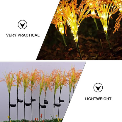 Mipcase Solar Garden Lawn Light 4pcs Warm LED In-ground Path Lights Solar-Powered Outdoor Yard and Patio Lighting for Garden Walkways