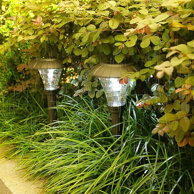 4 Pack Solar Pathway Lights Outdoor Lawn Lights IP65 Waterproof Solar Lights Solar Yard Lights for Garden Patio Yard Landscape Pathway Lawn