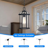 Outdoor Pendant Light,Modern Hanging Porch Light,Black Exterior Pendant Lighting Fixture, Outdoor Chandelier for | Lumora