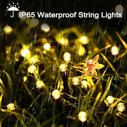 Joomer Battery Christmas Lights, 66ft 200LED Fairy Lights Battery Operated Timer 8 Modes Waterproof for Outdoor Home Garden Party Holiday Christmas Trees Decoration (Warm White)