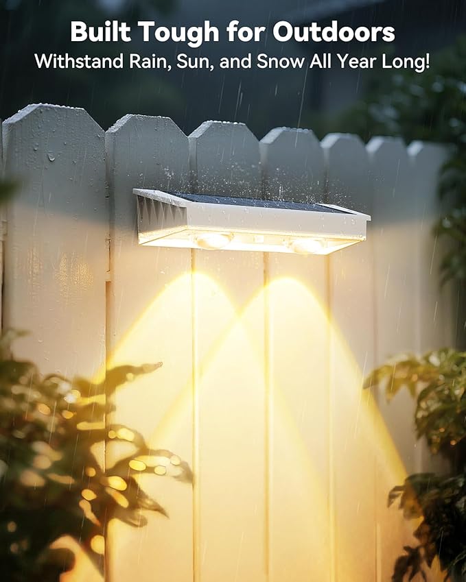 Fence Lights Solar Powered 20 Pack, 7 Fixed Colors & Color Changing Solar Fence Lights Outdoor, IP65 Waterproof Backyard Decoration for Patio, Deck, Pool, Step