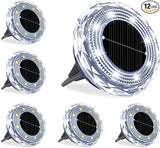Solar Ground Lights 12 Pack,8 LED Garden Path Lights,Outdoor Ground Lights Landscape Lighting Waterproof,Solar Lawn | Lumora