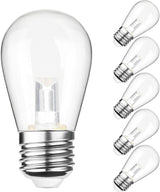 Mlambert Plug in 3 Color Outdoor LED Dimmable String Lights Bundle with 6 Pack Replacement Bulbs | Lumora