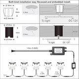 RNEHON LED Outdoor Deck Lights with Protecting Shell, Φ1.18in RGB 10 Pack, IP67 Waterproof Recessed Stair Step | Lumora
