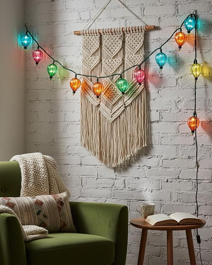 11FT Multicolor String Lights with 10 Bulbs, Colored Backyard Patio Indoor/Outdoor UL Listed String Lights, Hanging | Lumora