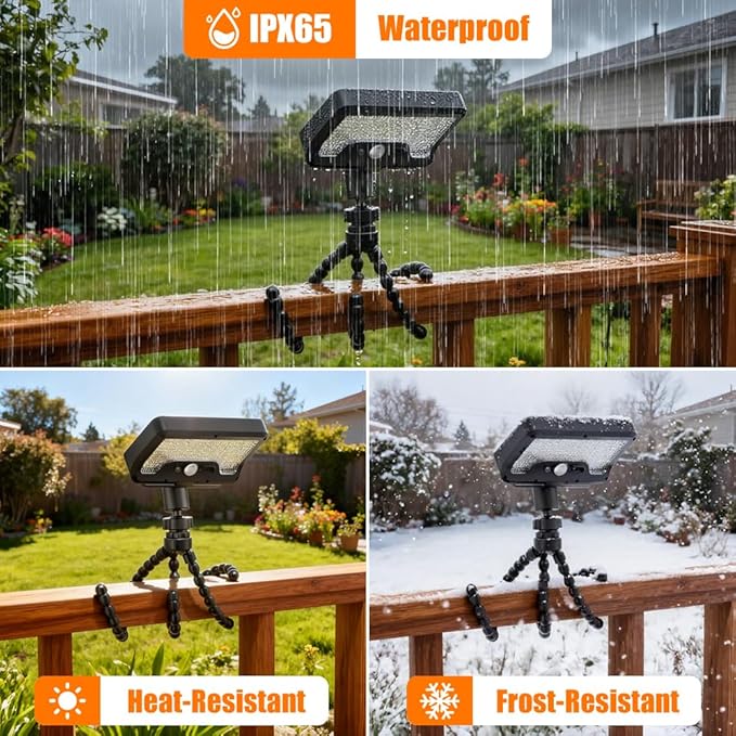Solar Lights,Outdoor Solar Motion-Activated Light with Flexible Octopus Tripod 360° Can be Wrapped Around Tree | Lumora