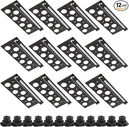 Energetic 7 Inch Retaining Wall Lights, Outdoor LED Step Lights, 4W Low Voltage Landscape Lighting, Waterproof Hardscape Lighting, 12V-24V AC/DC, 3000K Warm White, with Wire Breakers, FCC, 12 Pack