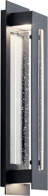 Kichler River Path 23" LED Outdoor Wall Light in Textured Black, 1-Light Contemporary Exterior Wall Sconce with | Lumora