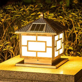 Lights Outdoor IP65 Waterproof Rainproof Outdoor Solar Energy Pillar Post Light Metal Solar Column Lamp Fixture | Lumora