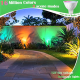 RGB Landscape Lighting, Smart Low Voltage Landscape Lighting Kit with Color Changing, 4 Pack 12 Volt Landscape | Lumora