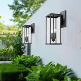 Bestshared Outdoor Wall Light, 20 Inch Modern Exterior Wall Sconce with Clear Glass, Weather Resistant Outside | Lumora