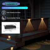 Solar Fence Lights Outdoor, LED Solar Deck Light Waterproof, 8 Pack Balcony Lights Outside Solar Powered for | Lumora