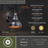 VAXCEL Delano Bronze Motion Sensor Dusk to Dawn Farmhouse Barn Dark Sky Outdoor Wall Light | Lumora