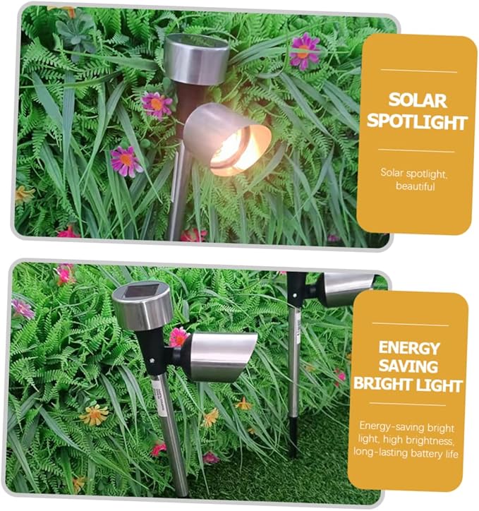 BESPORTBLE 2pcs Solar Pathway Lights Durable Lawn Solar Lamps for Garden Patio Decoration Energy-Saving Outdoor | Lumora