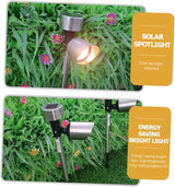 BESPORTBLE 2pcs Solar Pathway Lights Durable Lawn Solar Lamps for Garden Patio Decoration Energy-Saving Outdoor | Lumora