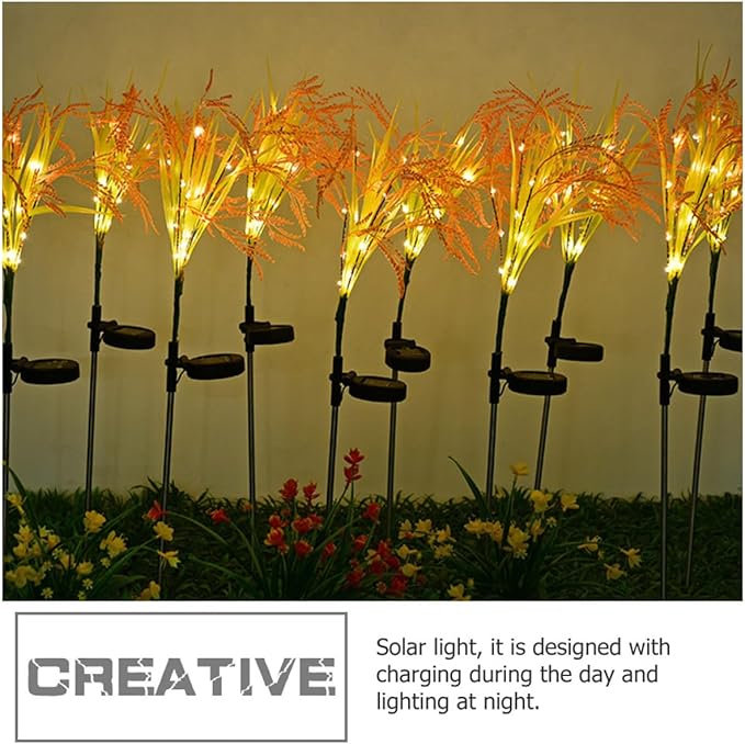 LED Solar Garden Lawn Path Lights, 4pcs Waterproof Solar Ground Inserting Landscape Lights for Outdoor Patio Yard | Lumora