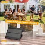100FT Solar String Lights Outdoor Waterproof IP65 with USB-Charging , Solar Powered LED Patio Lights with 50+2 | Lumora