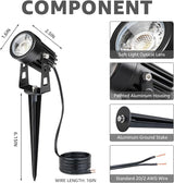 SUNVIE 3W Low Voltage Landscape Lighting LED Landscape Spotlights with Connectors Waterproof Low Voltage Landscape | Lumora