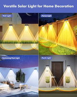 Solar Fence Lights Outdoor 8 Pack, IP65 Waterproof Fence Lights Solar Powered, 3 Modes(Warm/Neutral/Cool White) | Lumora