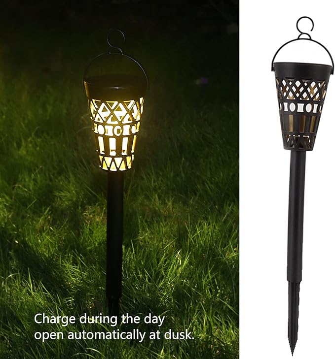 Outdoor Solar Lights, Decorative LED Solar Path Yard Lights, Geometric Figure Lights Walkway, Walkway, Driveway
