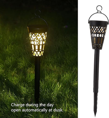 Tyenaza Solar Pathway Lights, Solar Lights Outdoor Decorative LED Solar Pathway Yard Lights Geometric Figure Lights for Walkway Sidewalk Driveway