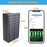 VOLISUN 12-Pack 1800mAh Outdoor Solar Fence Lights - Waterproof LED Color Glow for Step, Railing, Wall, Stairs | Lumora