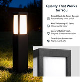 SkyGlow 32" Solar Bollard Light, Stainless Steel LED IP55 Outdoor Waterproof Curb Appeal Modern Landscape Path | Lumora