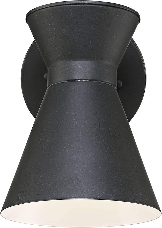 John Timberland Vance 8" High Modern Outdoor Wall Light Fixture Mount Porch House Exterior Outside LED Bulb Swivel Weatherproof Dark Sky Black Metal Front Door Patio Garage Home Deck Garden Backyard