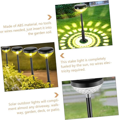 Toyvian Solar Pathway Lights LED Solar Powered Landscape Lamp Decorative Stake Light for Garden Patio Easy Installation Material Solar Energy Efficient