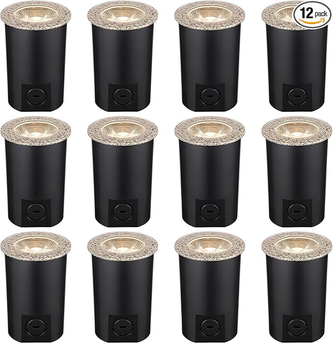 LEONLITE 12-Pack 3W Well Lights Landscape LED In Ground, 320LM 12-24V AC/DC Low Voltage, CRI90 IP67 Waterproof | Lumora