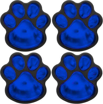 GreaterGood Paw Print Solar Ground Lights Outdoor LED Pathway Lights Color Changing Waterproof Garden Decor for Animal Lovers (Blue, One Size)