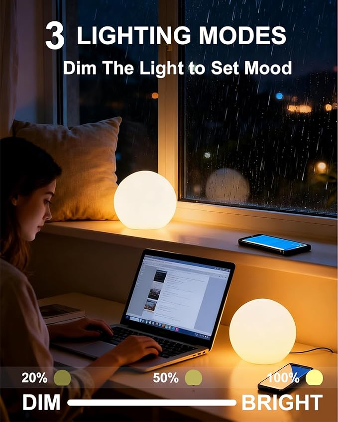 shumi Garden Ball Light-6inch LED Outdoor Table Lamp 16 RGB Colors and Dimmable Globe Light with Remote,Decor for Patio,Garden,Yard,Beach,Pathway