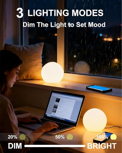 shumi Garden Ball Light-6inch LED Outdoor Table Lamp 16 RGB Colors and Dimmable Globe Light with Remote,Decor for Patio,Garden,Yard,Beach,Pathway