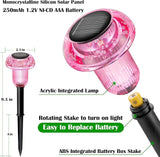 Halloween Solar Lights Outdoor 16 Pack Pink Purple LED Waterproof Mushroom Outside Lights for Yard Garden Patio | Lumora