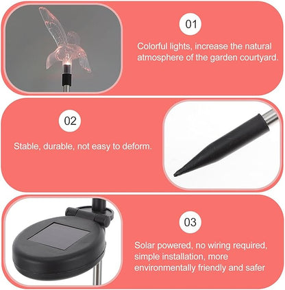 Zerodeko Waterproof Solar Outdoor LED Lawn Light Garden Solar Pathway Light with Thin Stake for Patio and Yard Decor