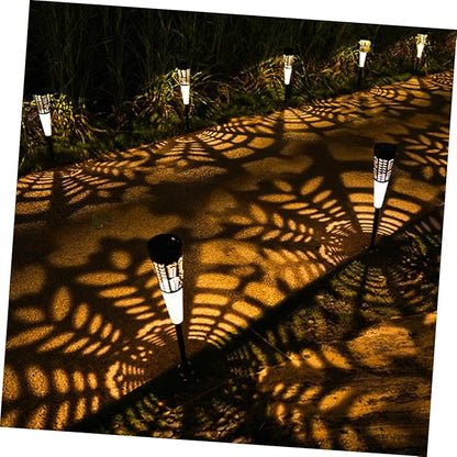 FRCOLOR 6pcs Garden Stake Lights, Waterproof In-ground Pathway Lamps with Warm and Colorful Led, Outdoor Lawn and Courtyard Decorative Lighting for Patio and Garden