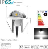 10 Pack LED Stair Lights Kit Low Voltage Deck Lights Waterproof IP65 Outdoor 1-2/5" Recessed Wood LED Deck Lighting | Lumora