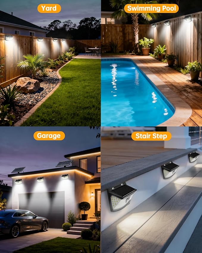 Aootek New Solar Motion Sensor Lights 120 LEDs with Lights Reflector,270° Wide Angle, IP65 - Outdoor Path Light | Lumora