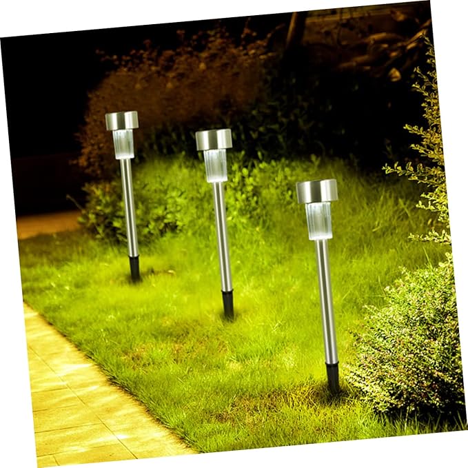BESTonZON 6pcs Solar Ground Lamp Solar Path Light Garden Landscape Lamp Led Lighting Outdoor Decorative Lights for Courtyard Villa