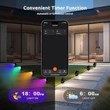 Smart RGBW Landscape Lights, 8 Pack Low Voltage Landscape Lighting with APP & Remote Control, IP65 Waterproof and | Lumora