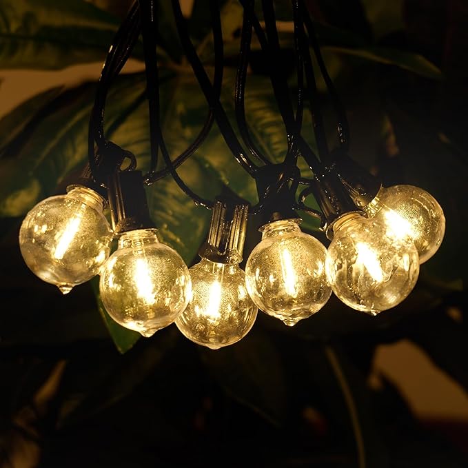 100FT Outdoor String Lights, Waterproof Patio Lights with 50 LED G40 Globe Shatterproof Bulbs, Connectable | Lumora