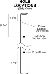 Solus 7-Foot Direct Burial Lamp Post – Aluminum Outdoor Light Pole with Decorative Cross Arm & Dusk-to-Dawn Sensor | Lumora