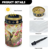 Hummingbird Pink Flower Cemetery Solar Lights for Grave ABS Material Solar Light Patio Decorations Garden Lamp | Lumora
