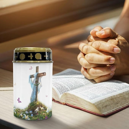 Cross and Butterfly Cemetery Lights for Grave,Solar Outdoor Lights Garden Lights Solar Stake Lights Waterproof Pathway Light Lantern Solar Walkway Lights Outdoor Landscape Lighting Spotlight