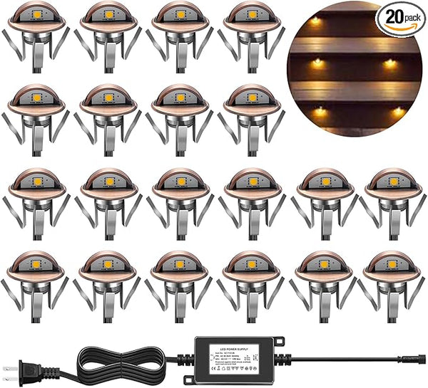 LED Step Lights Low Voltage IP65 Waterproof Recessed LED Deck Lighting, Half Moon F1.38 Yard Garden Patio Step | Lumora