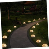 4pcs Solar-Powered LED Outdoor Ground Lights for Garden and Lawn, Warm White Disc In-ground Landscape Lighting | Lumora