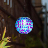 VCUTEKA Hanging Solar Lanterns Mosaic Solar Lights with Hook Up, Outdoor Garden Lights Decor for Yard Tree Fence | Lumora