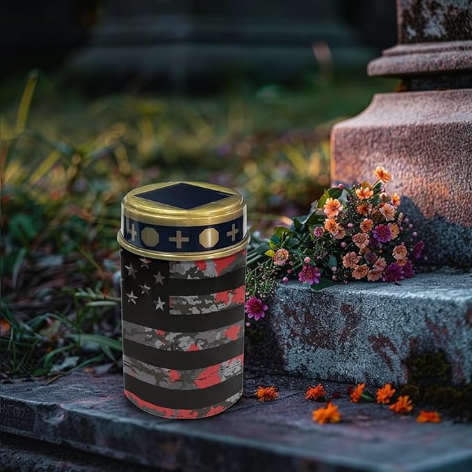 American Flag Solar Light Outdoor LED Solar Light Landscape Solar Light for Patriotic Bright Solar Path Lights Outdoor 4th of July Solar Light Home Decor